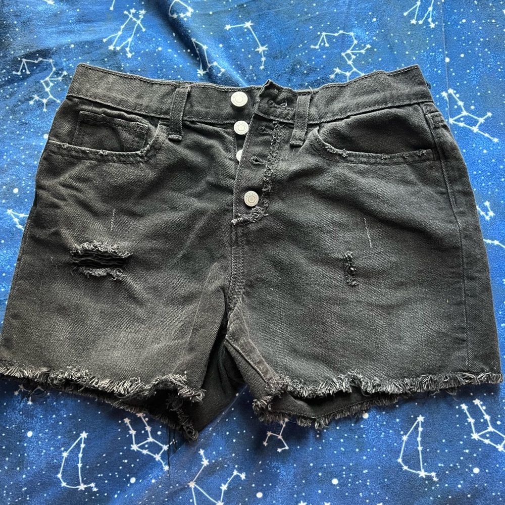 Old Navy Black High Waisted Jean Shorts